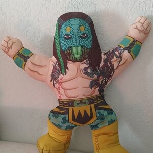 Aew luchasaurus Plush Toy with Green and Yellow Accents Jazwares